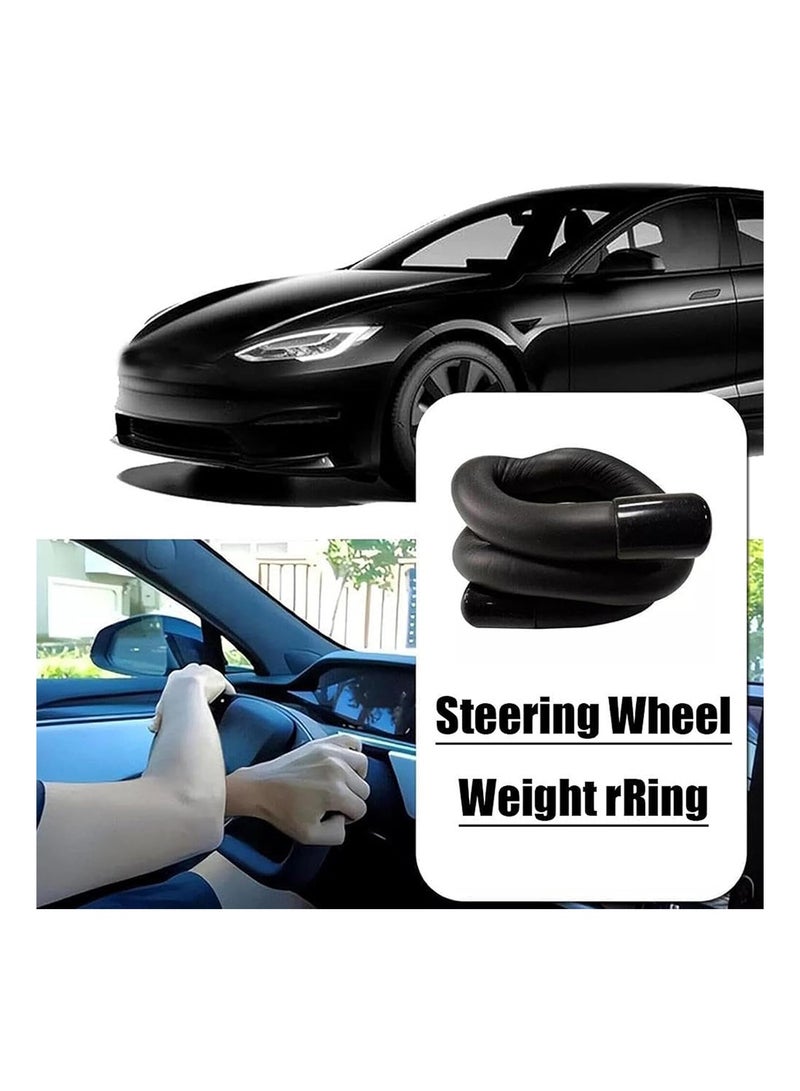MVAQKLM  Adjustable Steering Wheel Booster, 360 Degrees Counter Weight Ring, Ergonomic Design, Flexible Shape Car Interior Accessory For Cars, Trucks, Tractors, And Heavy Vehicles - Image 2